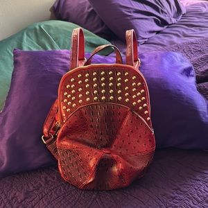 Cute red backpack purse